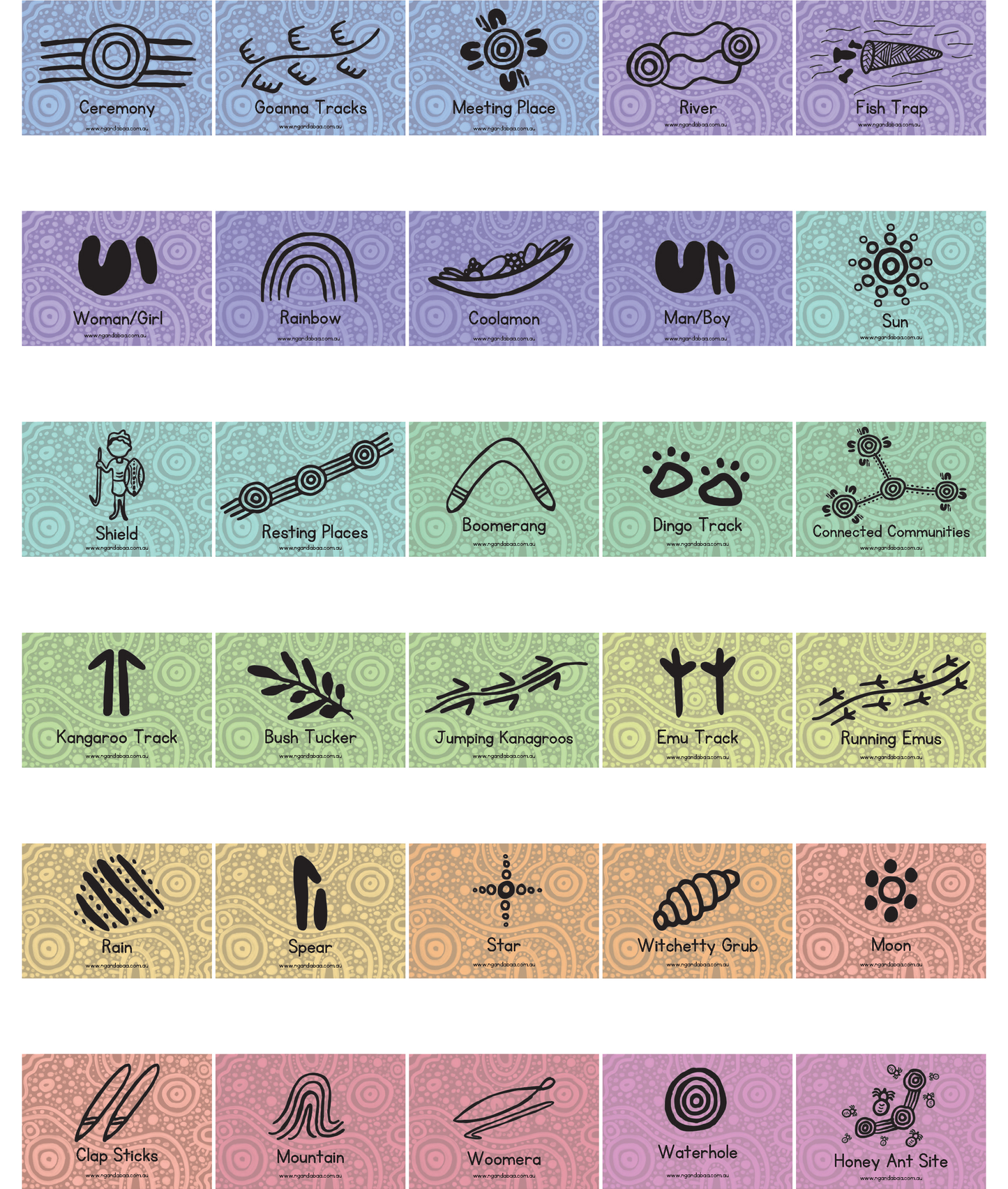 Aboriginal Symbol Flash Cards (Digital File)